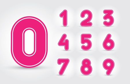 Colored numbers design in editableのイラスト素材