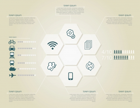 Infographic of transportation concept in editable vector formatのイラスト素材