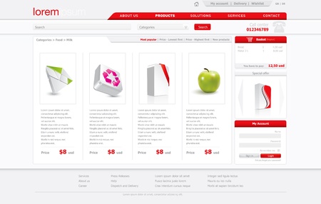 Professional website templateのイラスト素材