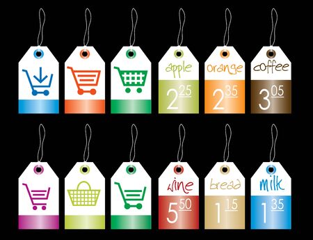 Colored simple sticker in editable vector formatのイラスト素材