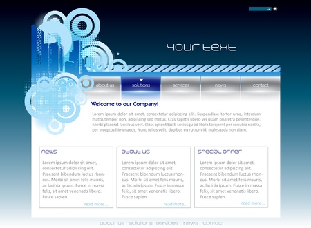Simple website template in editable formatのイラスト素材