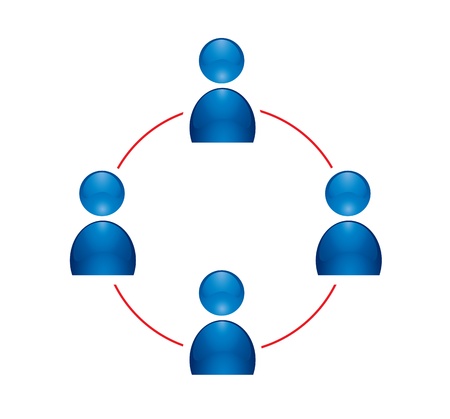 People communication concept in editable  formatのイラスト素材