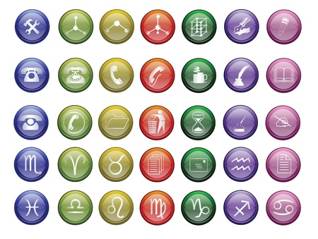 Colorfull iconsのイラスト素材
