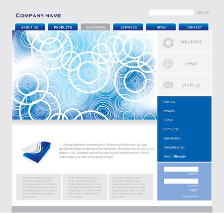 Simple website templateのイラスト素材