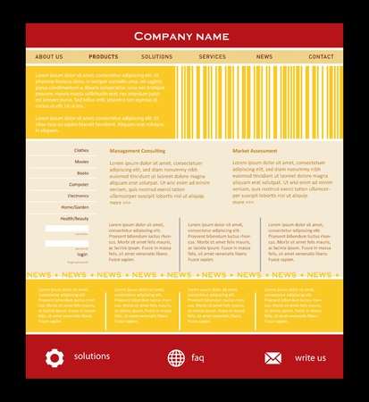 Simple website templateのイラスト素材