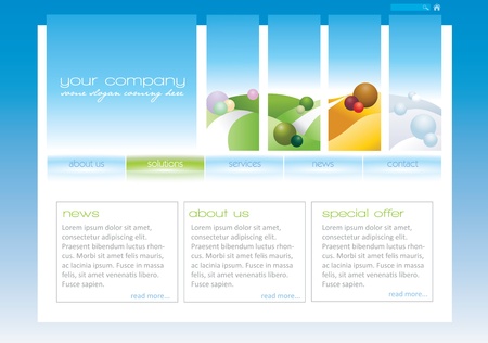Simple website templateのイラスト素材