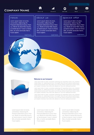 Simple website templateのイラスト素材