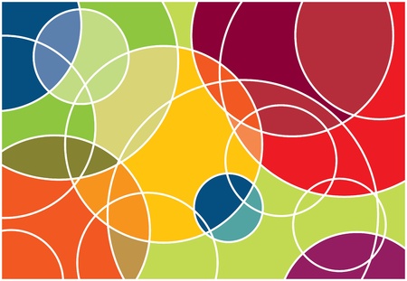 Colored circle background concept in editable vector formatのイラスト素材