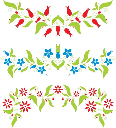 Abstract floral pattern in editable vector formatのイラスト素材