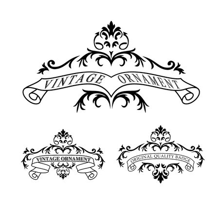 Vintage style badgeのイラスト素材