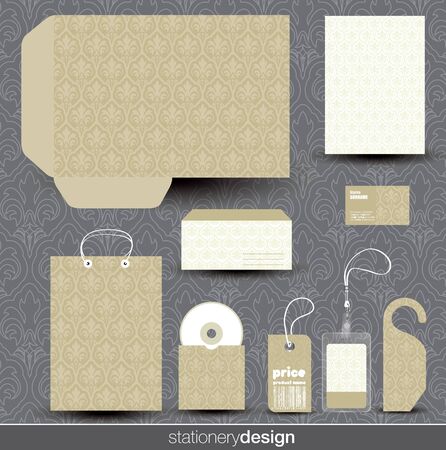 Stationery design set in editable vector formatのイラスト素材