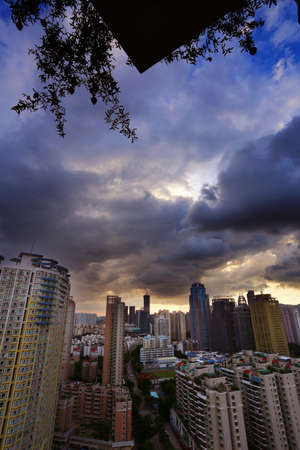 Shenzhen town landscapeのeditorial素材
