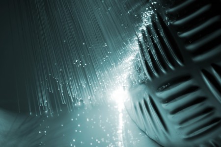 Fiber optics background with lots of light spots