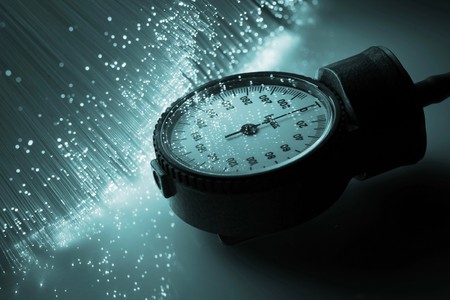 Fiber optics background with lots of light spots