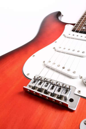 Guitar isolated on whiteの写真素材
