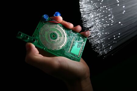 high-tech technology backgroundの写真素材