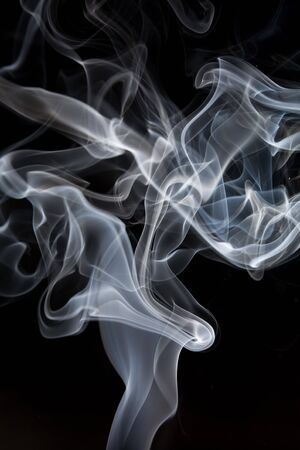 smoke on blackの写真素材