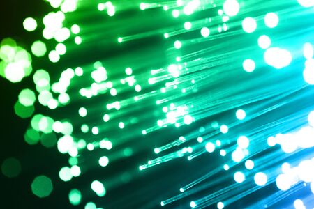 Fiber optics background with lots of light spotsの写真素材