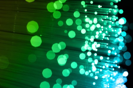 Fiber optics background with lots of light spotsの写真素材