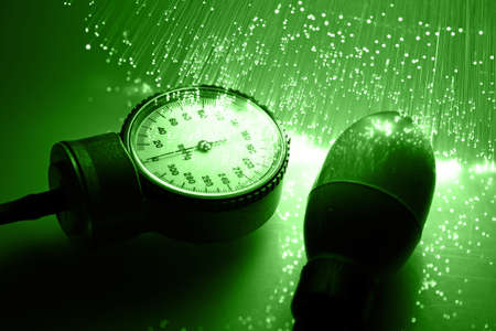 Fiber optics background with lots of light spots