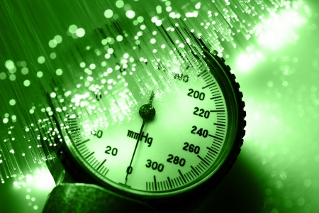 Fiber optics background with lots of light spotsの写真素材