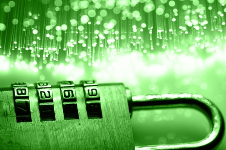 Fiber optics background with lots of light spotsの写真素材