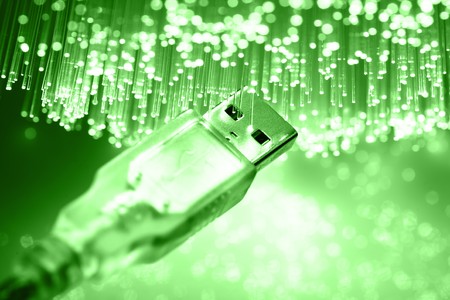 Fiber optics background with lots of light spotsの写真素材