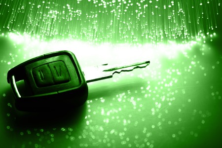 Fiber optics background with lots of light spotsの写真素材