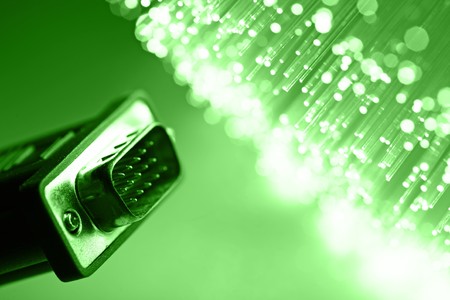 Fiber optics background with lots of light spots
