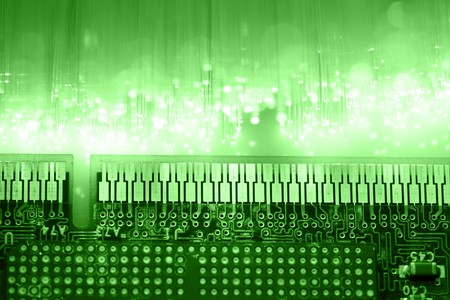 Fiber optics background with lots of light spots