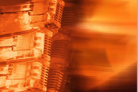 cables and blurred backgroundの写真素材