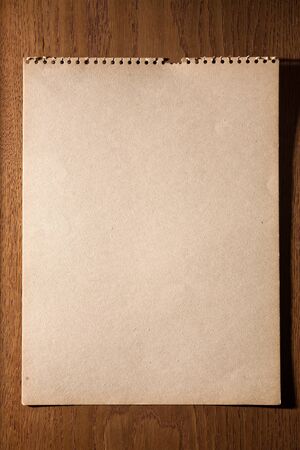 Old paper on the wood の写真素材