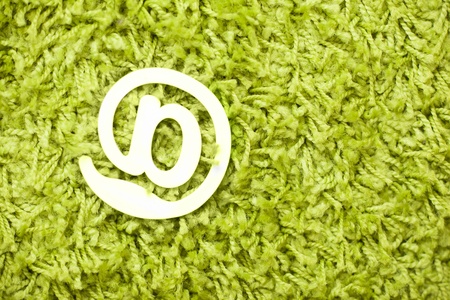 smart home concept  email and carpetの写真素材