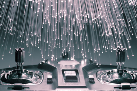 Fiber optics background with remote controll