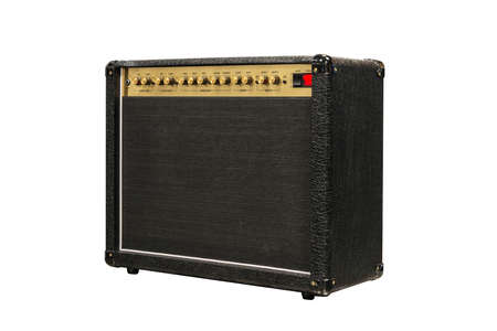 electric guitar amplifier white backgroundの写真素材