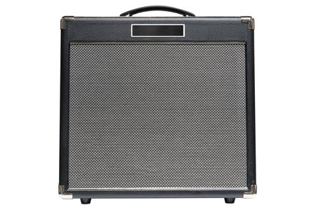 electric guitar amplifier white backgroundの写真素材