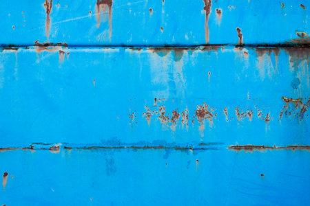 Rusty blue paint textureの写真素材