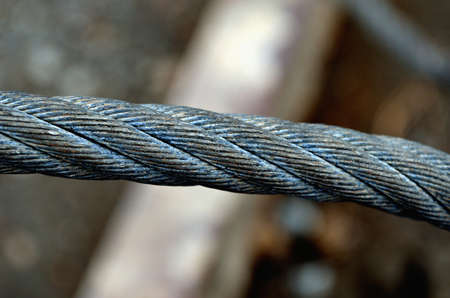 thick metal cable wireの写真素材
