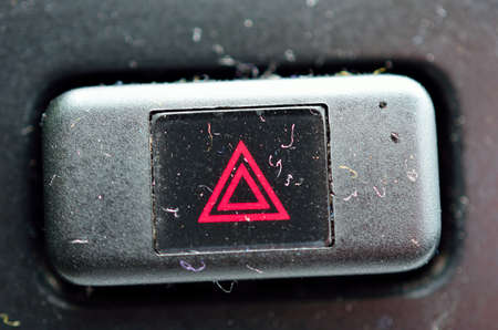 car hazard light buttonの写真素材