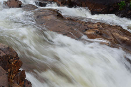 Beautiful salmon river on the island of Senja in summer
