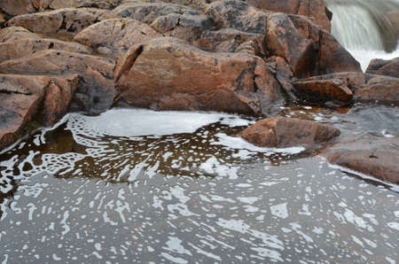 Nice little pond beside the main stream in the salmon river on the island of Senja