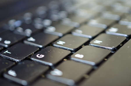 black laptop keyboard