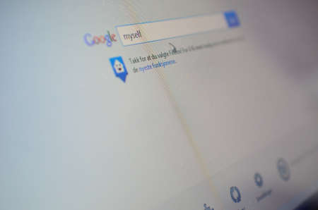 Google myself using firefox browserのeditorial素材