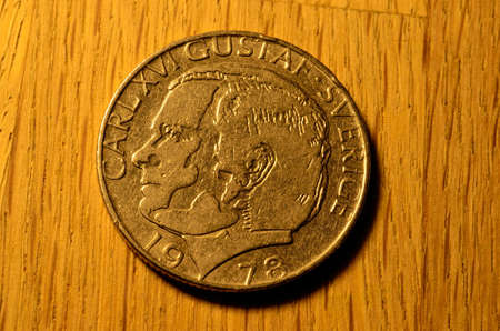 Old swedish coin currencyのeditorial素材