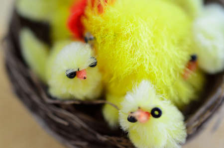 easter chicken in basket