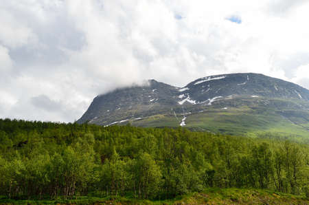 deep panoramic arctic summer mountain and wilderness landscape