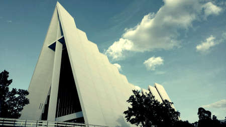 The majestic arctic cathedral in tromsoe northern norwayの素材