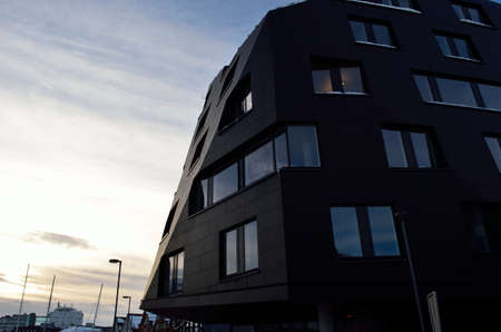the building kystens hus, coast house,  in tromso cityのeditorial素材