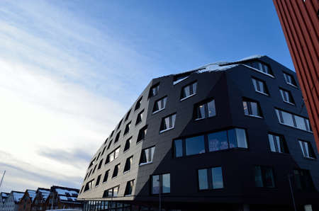 the building kystens hus, coast house,  in tromso cityのeditorial素材