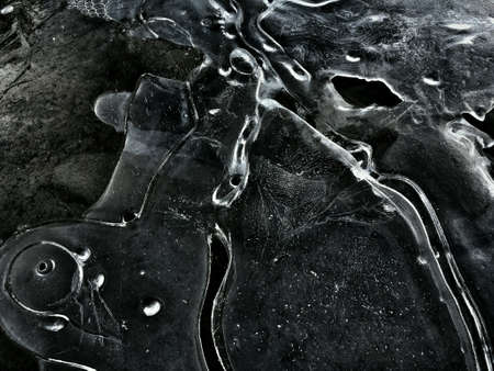 Clean cold river ice background